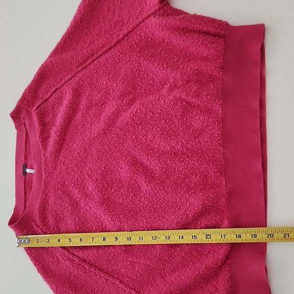 Free People Found my Friend Cropped Sweater Pink Extra Small - Picture 9 of 10